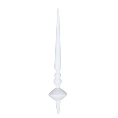 Vickerman 12" White Glitter Cupola Finial Christmas Ornament Pack of 3