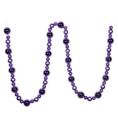 Vickerman 9' Lavender Assorted Christmas Ball Ornament Garland