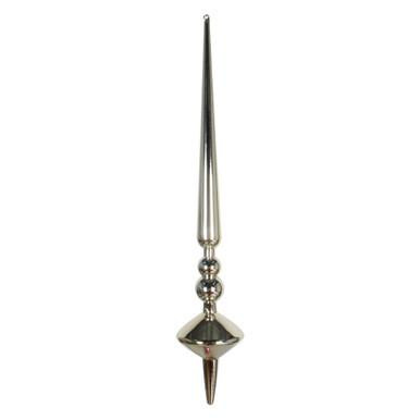 Vickerman 18" Champagne Shiny Cupola Finial Christmas Ornament Pack of 2
