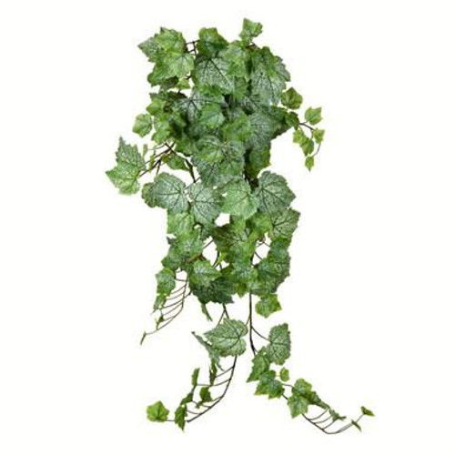  Vickerman 39" Artificial Green & White Grape Leaf Ivy Hanging Bush 