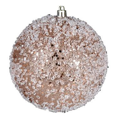 Vickerman 8" Cafe Latte Glitter Hail Ball Christmas Ornament