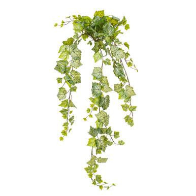 Vickerman 51" Artificial Green & White Grape Leaf Ivy Hanging Bush