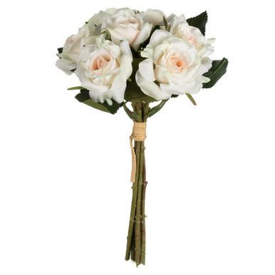 Vickerman 10" Artificial Cream Rose Bouquet Set of 3