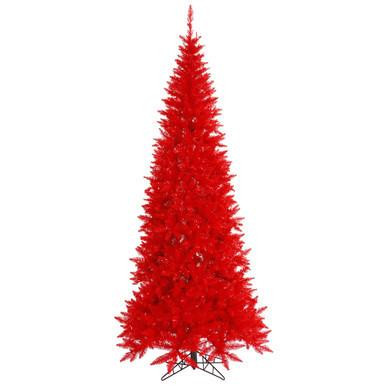 Vickerman 10' Red Fir Slim Artificial Christmas Tree Unlit