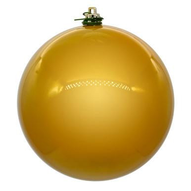 Vickerman 8" Gold Pearl UV Drilled Ball Christmas Ornament 1 per bag