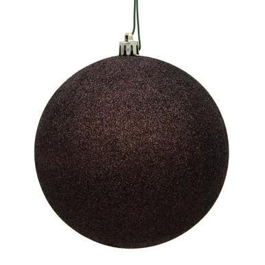 Vickerman 12" Chocolate Glitter Ball Christmas Ornament