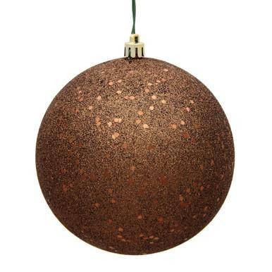  Vickerman 10" Mocha Sequin Ball Christmas Ornament 