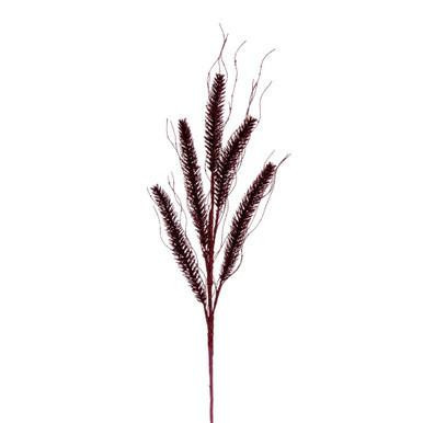Vickerman 30" Burgundy Wheat Glitter Spray 6 per bag