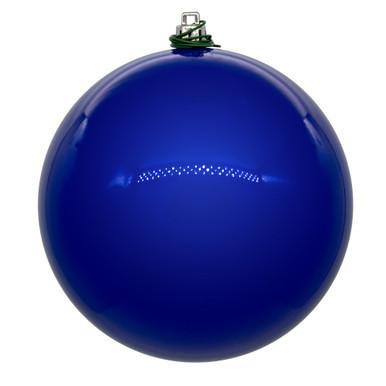  Vickerman 3" Cobalt Blue Pearl UV Drilled Ball Christmas Ornament 12 per bag 