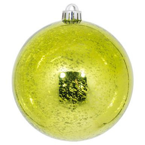  Vickerman 6" Lime Mercury Ball Christmas Ornament 4 per Bag 