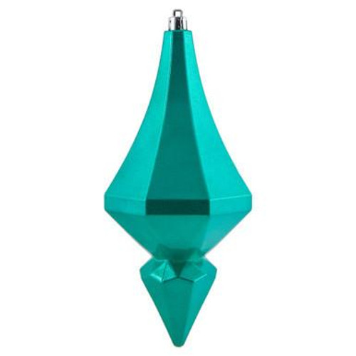  Vickerman 8" Teal Candy Finish Diamond Finial Christmas Ornament Pack of 2 