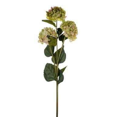 Vickerman 33" Light Green Artificial Hydrangea Spray with Three Flower Heads 2 per bag