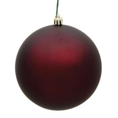 Vickerman 12" Burgundy Matte Ball Christmas Ornament
