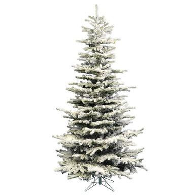 Vickerman A862075 7.5ft Flocked Slim Sierra Christmas Tree Unlit