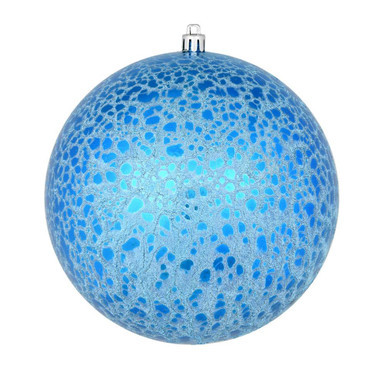 Vickerman N195402D 4" Blue Crackle Ball Ornament 6/Bag