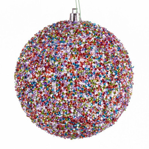  Vickerman N185699D 4" Multi-Color Beaded Ball Drill 6/Bag