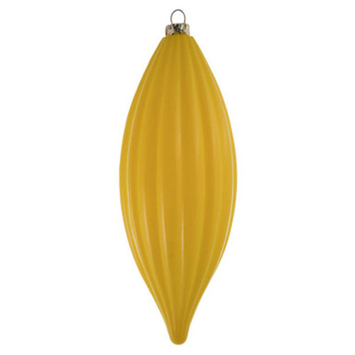  Vickerman M183278S 8" Yellow Shiny Line Finial 4/Bag