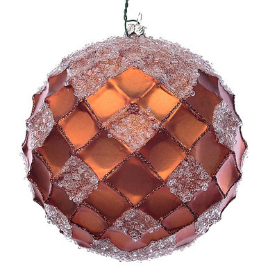 Vickerman MC190588D 4.75" Copper Net Beaded Ball 3/Bag