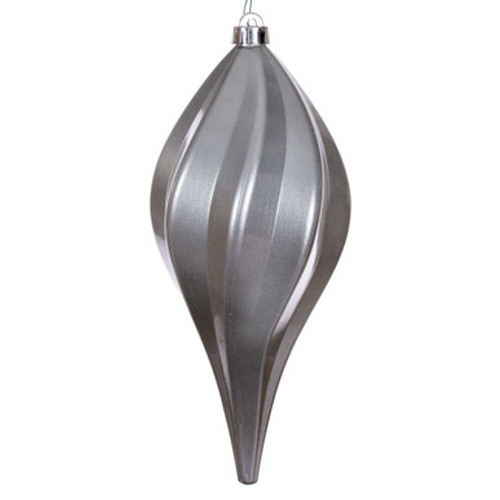  Vickerman N189687DCV 12" Pewter Candy Swirl Drop Drilled UV