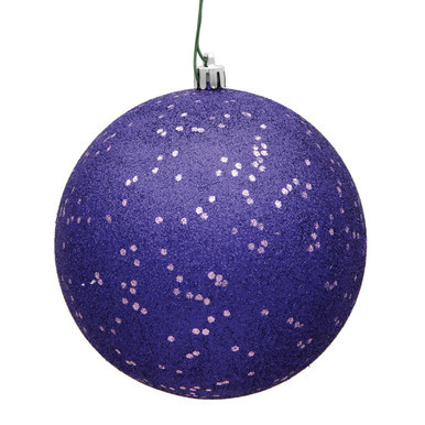 Vickerman N591566DQ 6" Purple Sequin Ball Drilled 4/Bag