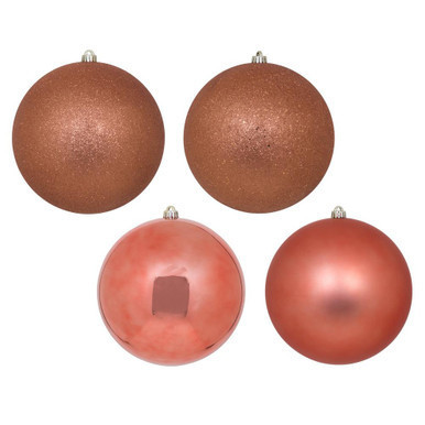 Vickerman N592571DA 10" Coral Ball 4-Finish Asst 4/Bag