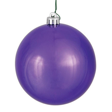 Vickerman N593026DSV 12" Plum Shiny Ball UV Drilled Cap