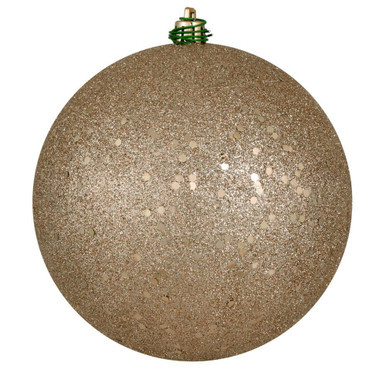Vickerman N591043DQ 4" Oat Sequin Ball Drilled 6/Bag