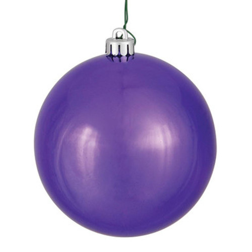  Vickerman N591226DSV 4.75" Plum Shiny Ball UV Drilled 4/Bag