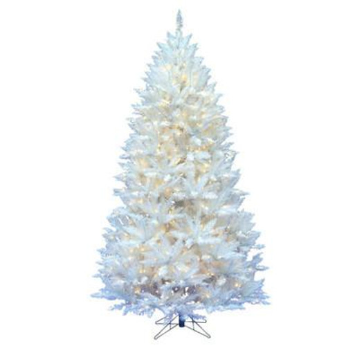  Vickerman A104176LED - 7.5 ft Sparkle White Spruce Christmas Tree with Warm LED Lights 