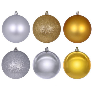 Vickerman N220160 2.4" Gold Silver Ornament Asst 18/box