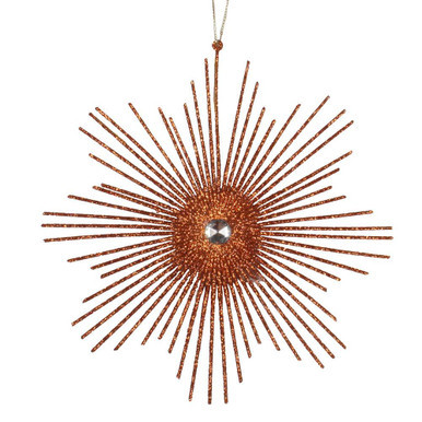  Vickerman M184588 6.5" Copper Glitt Snowflake Burst 6/Bg