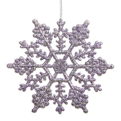 Vickerman M101636 8" Lavender Glitter Snowflake 12/Pvc Box