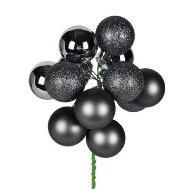 Vickerman N192587 12" Pewter Ball Ornament Pick 4/Bg