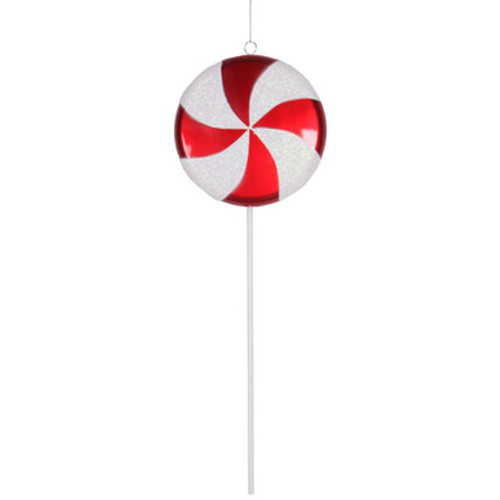  Vickerman M152013 17" Red-White Candy Lollipop