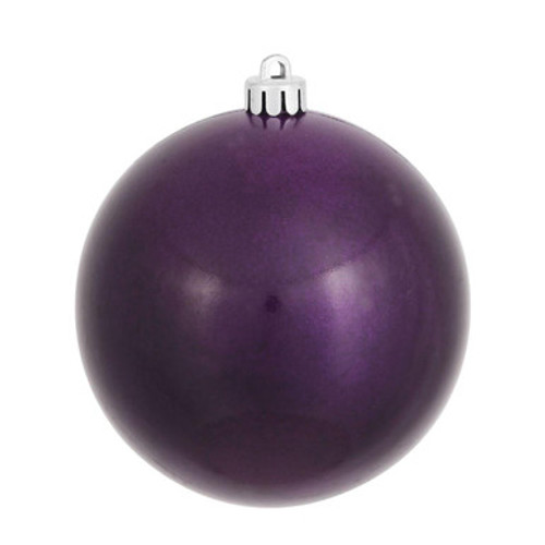  Vickerman N592026DCV 8" Plum Candy Ball UV Drilled Cap