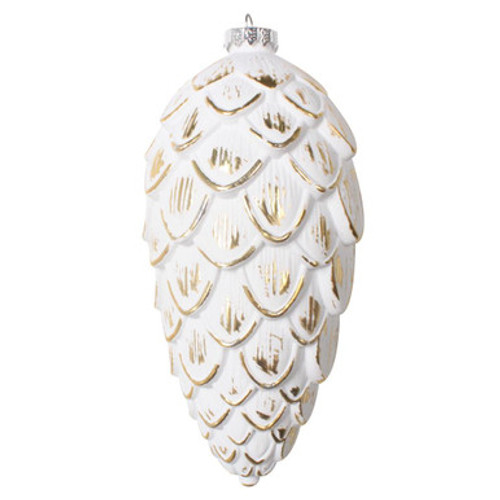 Vickerman MT202408 8" Gold Brushed Pinecone Ornament 2/Bag