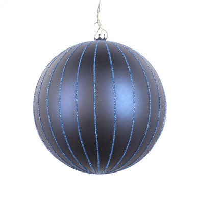 Vickerman MT211731D 5" Midnite Blue Matte Glitter Ball 4/bag