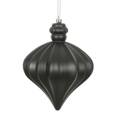 Vickerman N175817D 6" Black Matte Onion Drop 4/Bg