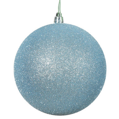  Vickerman N590732DG 2.75" Baby Blue Glitter Ball Drilled 12/