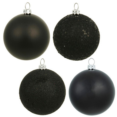 Vickerman N592017DA 8" Black 4 Finish Ball Asst Drilled 4/Bg