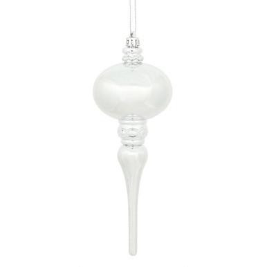 Vickerman N174507D - Silver Finial Ornament