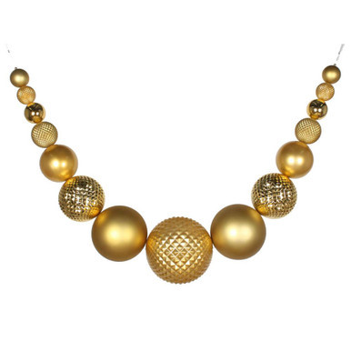  Vickerman MT199408 76" Gold Candy/Matt Durian Ornament Swag