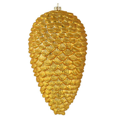  Vickerman N187337D 10" Honey Gold Matte Glitt Pinecone 2/Bo