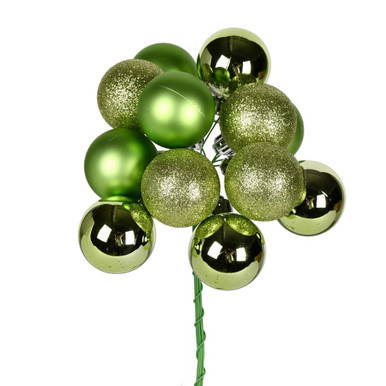  Vickerman N192554 12" Celadon Ball Ornament Pick 4/Bg