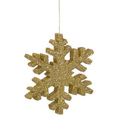  Vickerman L134408 - Gold Snowflake Ornament 