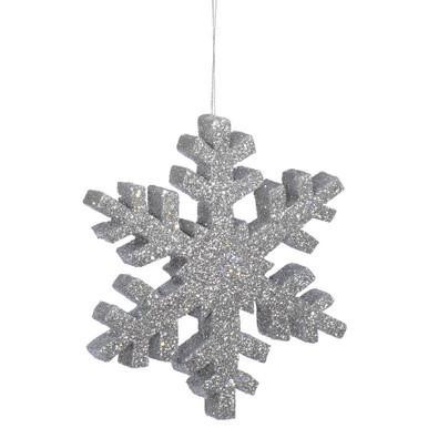  Vickerman L134707 - Silver Snowflake Ornament 