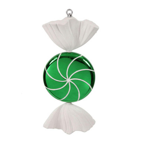  Vickerman M110704 18.5" Green White Swirl Candy