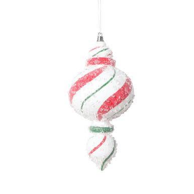 Vickerman MT2216590 - White Red Green Ball Ornament
