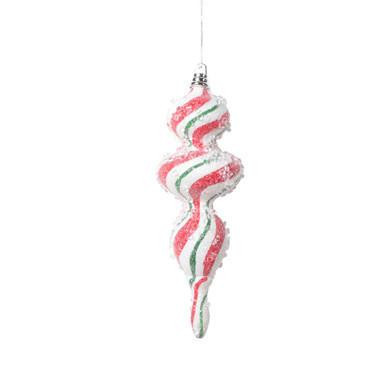 Vickerman MT2216370 - White Red Green Ball Ornament