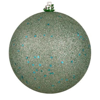  Vickerman N591040DQ - Frosty Mint Ball Ornament 
